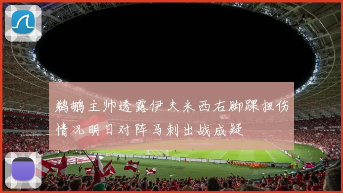 鹈鹕主帅透露伊夫米西右脚踝扭伤情况明日对阵马刺出战成疑